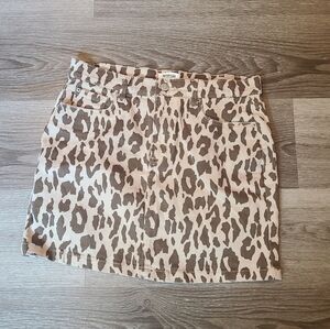 Brown Animal Print Skirt Size 6/28